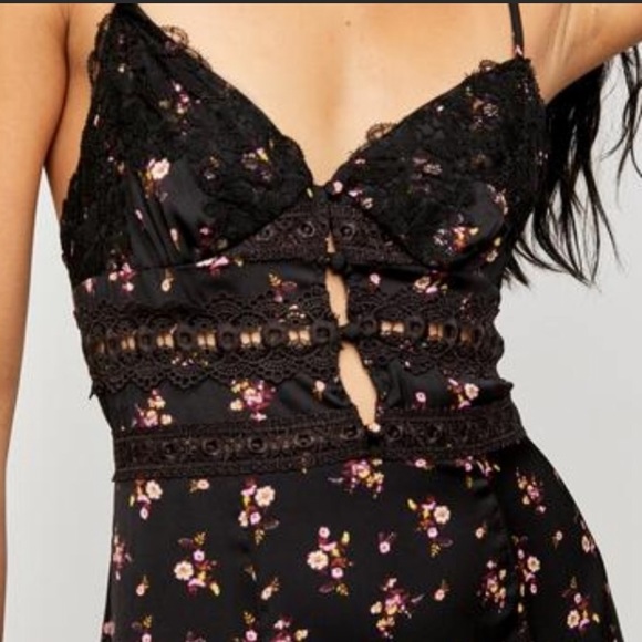 Free People Intimately Out and About Satin Floral Maxi Slip Dress - Picture 6 of 13